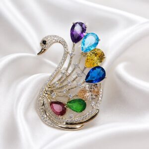 Antitarnish Swan Brooch