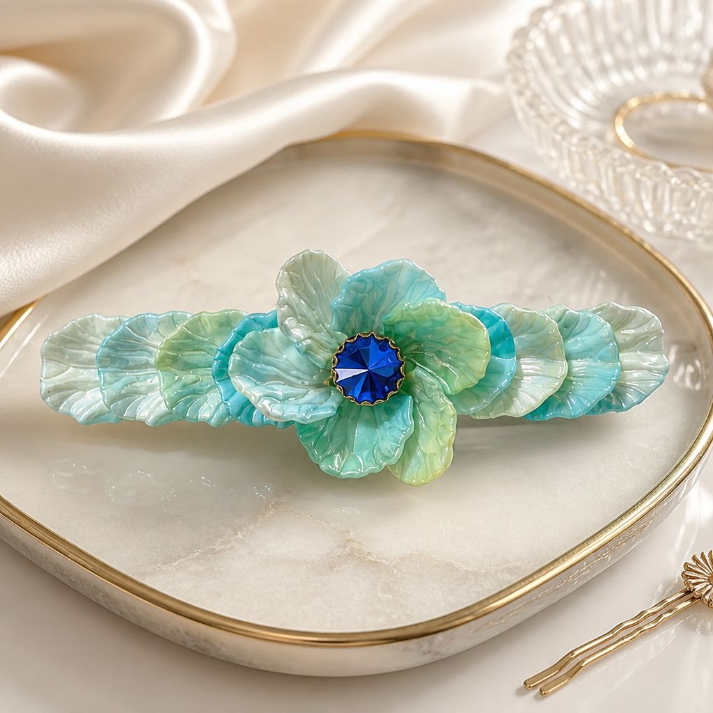 Handmade Acrylic Flower Hair Clip