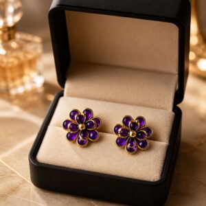 Handmade Royal Bloom Earrings