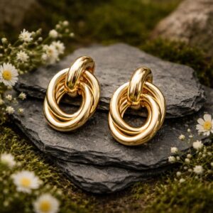 Antitarnish Eterna Knot Stud Earrings