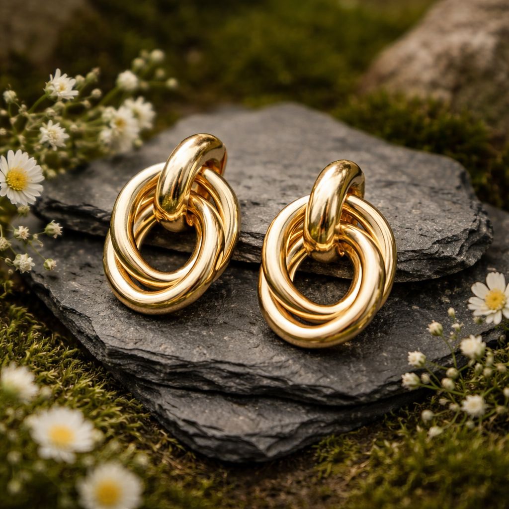 Antitarnish Eterna Knot Stud Earrings