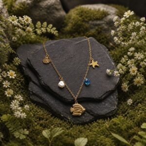 Antitarnish Chain With Tropical Fish Charms Pendant