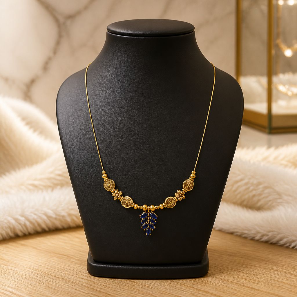 Handmade Midnight Leaf Invisible Chain