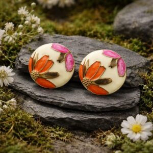 Antitarnish Wildflower Circle Studs