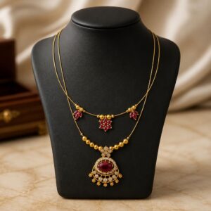 Handmade Ruby Royale Invisible Chain