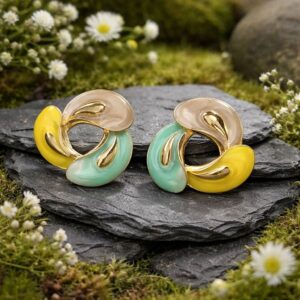Antitarnish Twist of Sunshine Stud Earrings