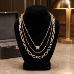Antitarnish Minimal Luxe Layered Chain