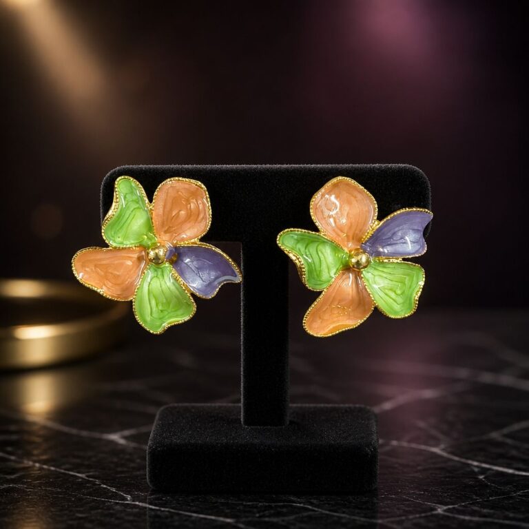 Antitarnish Garden Party 5-Petal Stud Earrings