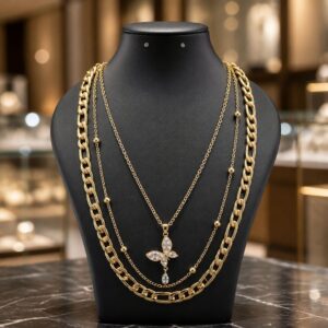 Antitarnish Crystal Bloom Layered Chain