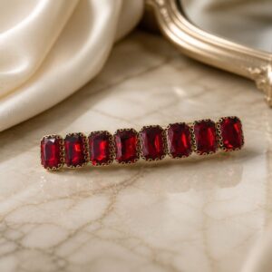 Handmade Royal Red Centre Clip