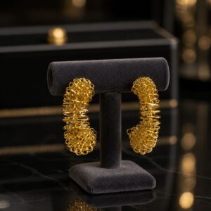 Antitarnish Gold Wire Mesh Cocktail Hoops