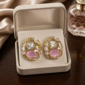 Antitarnish Vintage Enamel Butterfly Stud Earrings