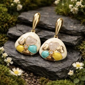Antitarnish Garden Bloom Teardrop Earrings