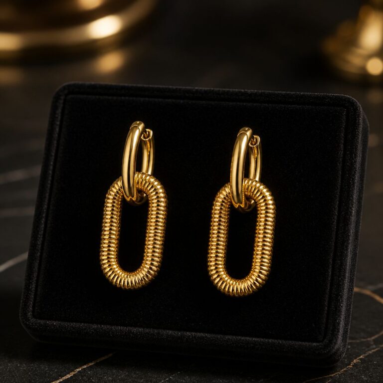 Antitarnish Loop Shape Earrings