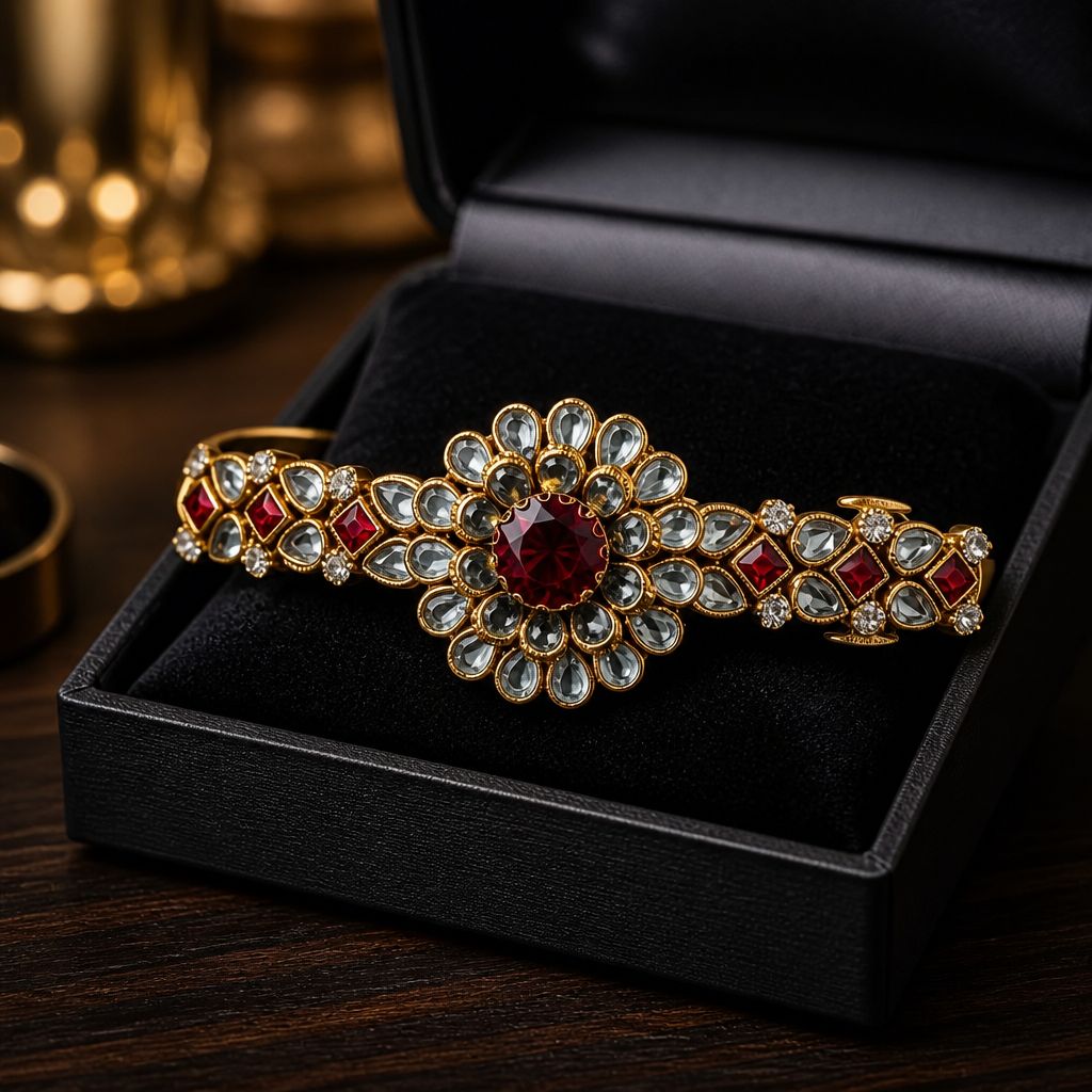 Handmade Royal Kundan Centre Clip