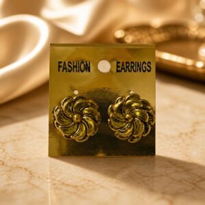 Handmade Yellow Swirl Earrings