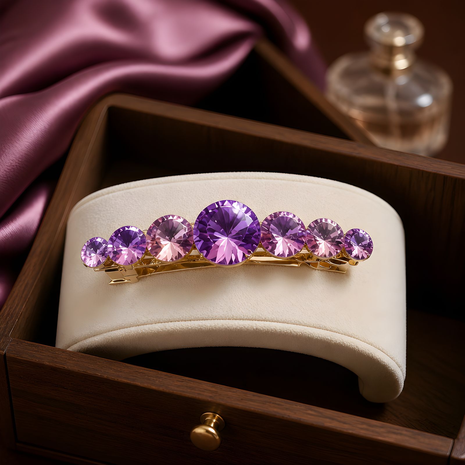 Imported Antitarnish Seoul Amethyst Gradient Barrette
