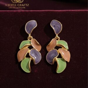 Antitarnish Enamel Petal Drop Earrings