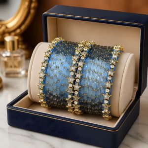 Blue Silk Thread Bangles Combo