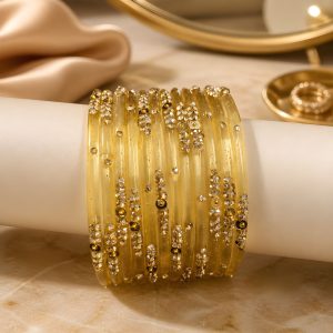 Cream Glass Bangles