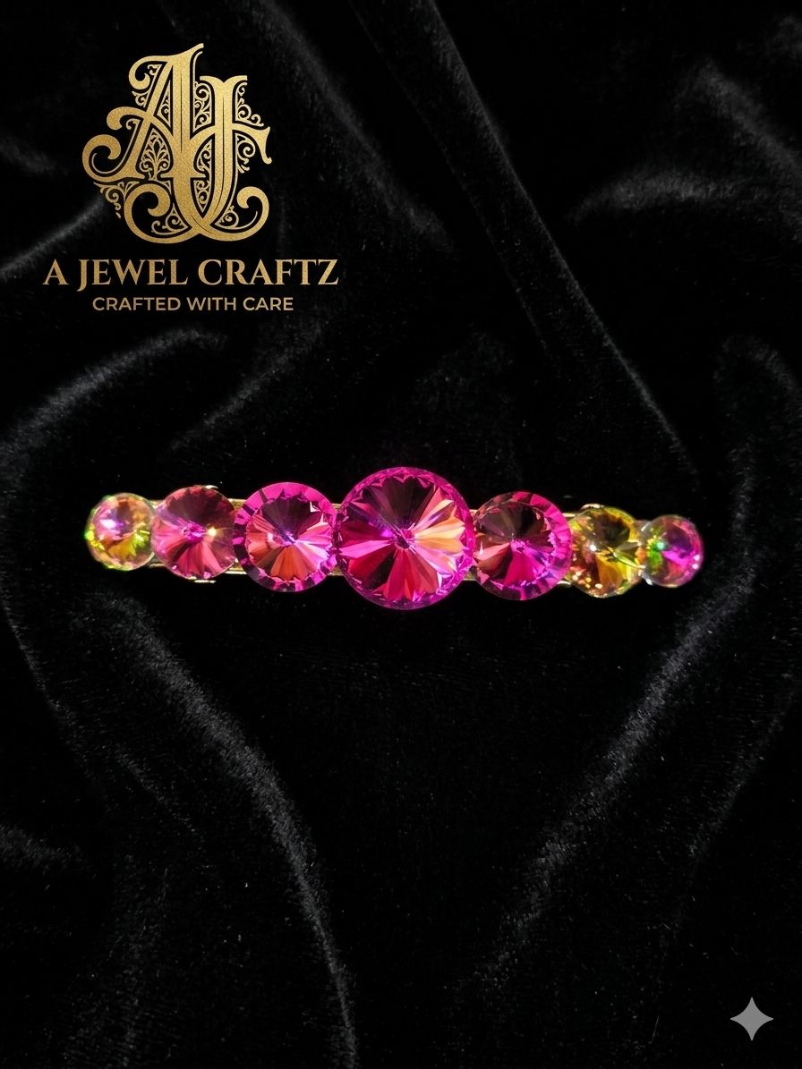 Pink Stone Centre Clip