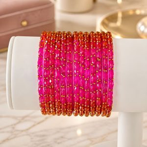 Rani Pink Rain Drop Bangles