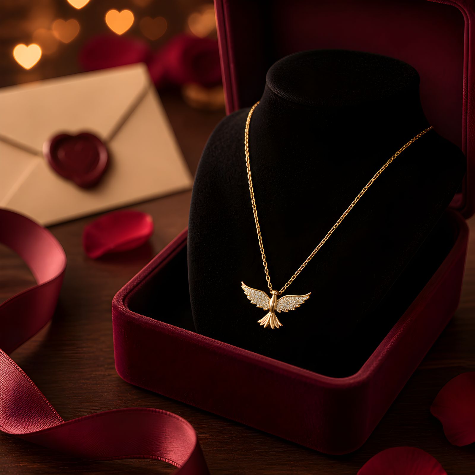 Stone Dove Pendant Chain