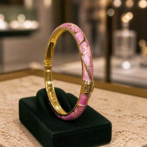 Antitarnish Rose Pink Meenakari Bracelet