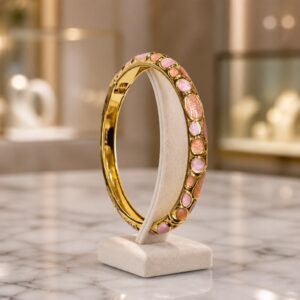 Antitarnish Blush Stone Meenakari Bracelet