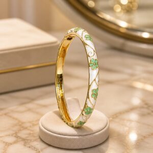 Antitarnish Ivory Garden Meenakari Bracelet