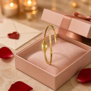 Antitarnish Gold Stone Bar Stainless Steel Bracelet