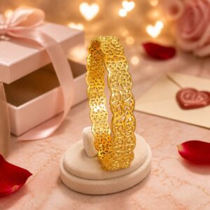 Antitarnish Golden Lace Filigree Stainless Steel Bracelet