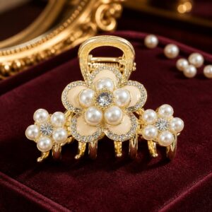 Antitarnish Pearl Bloom Hair Clutch