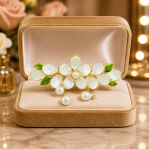 Antitarnish Magnolia Pearl Hair Clip