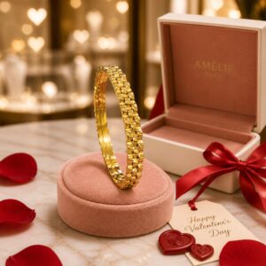 Antitarnish Gold Link Chain Stainless Steel Bracelet