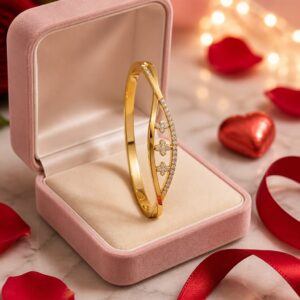 Antitarnish Gold Clover Cross Stainless Steel Bracelet