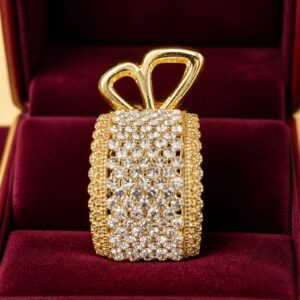 Antitarnish Royal Crystal Bow Hair Clutch