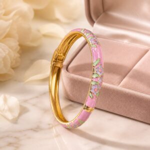 Antitarnish Blush Pink Meenakari Garden Bracelet