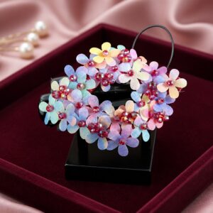 Antitarnish Pastel Floral Garden Hair Clutch