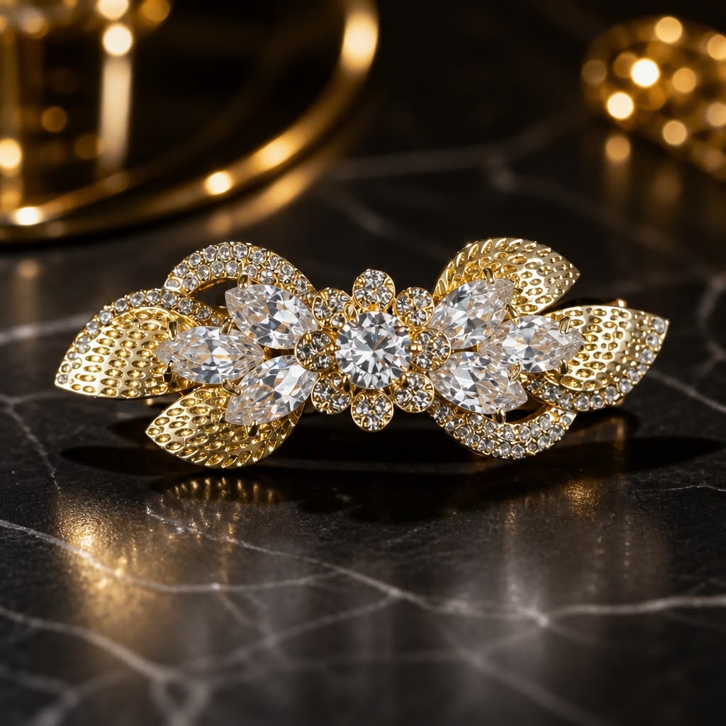 Antitarnish Royal Crystal Hair Clip