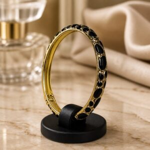 Antitarnish Onyx Pebble Meenakari Bracelet