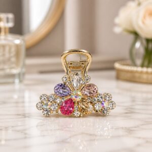 Korean Anti-Tarnish Multicolor Crystal Hair Clutch